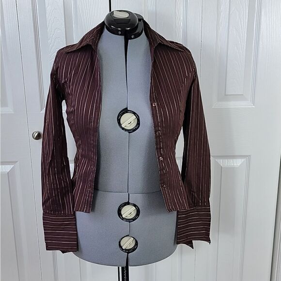 Quizz Shirt Button Up Dress Shirt Size Small - Picture 1 of 13